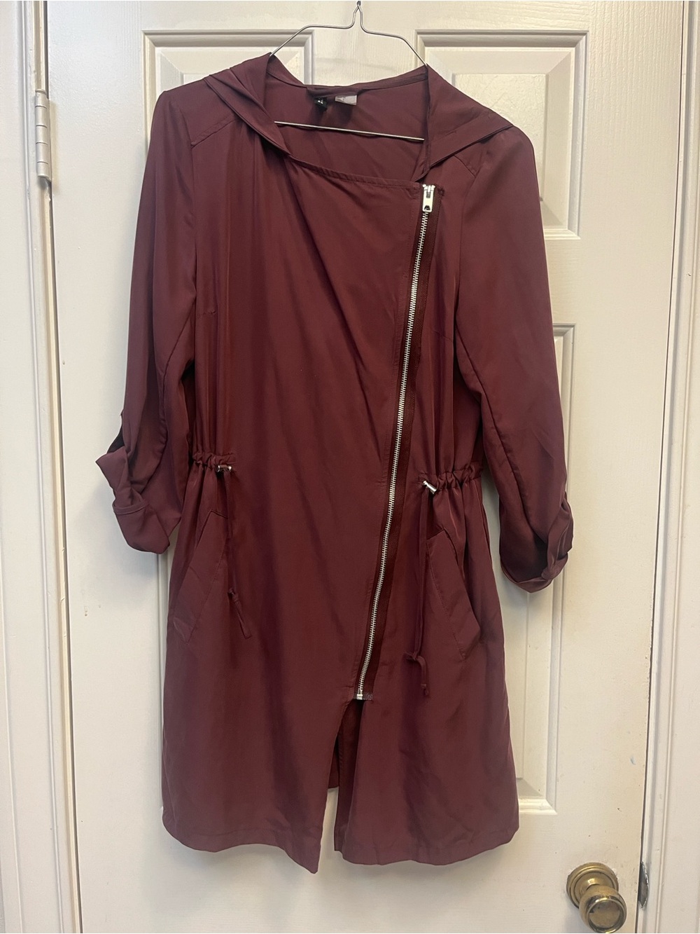 Divided Burgundy Anorak Jacket